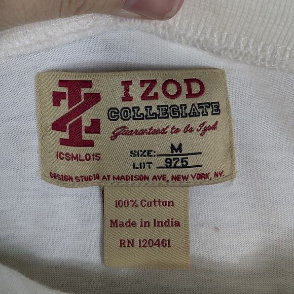 Razorbacks Henley Shirt Mens Medium Short Sleeve Izod Collegiate Arkansas Hogs - Picture 6 of 7